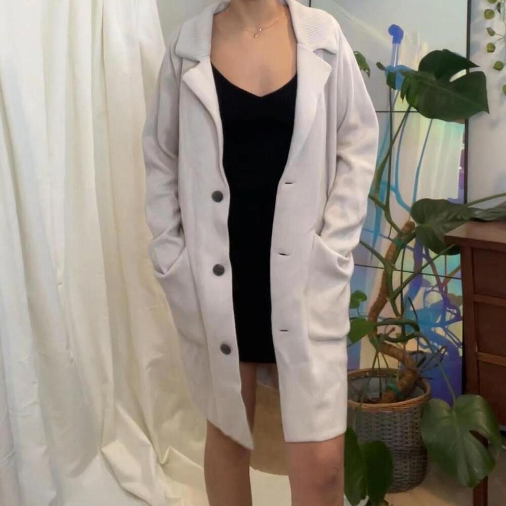 long j.crew beige wool blend cardigan with pockets size xs